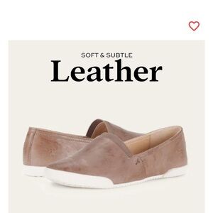 Frye Grey Melanie Slip-On  Leather Sneakers 5.5